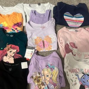 Little girls size 5T shirts and long sleeve tops EUC